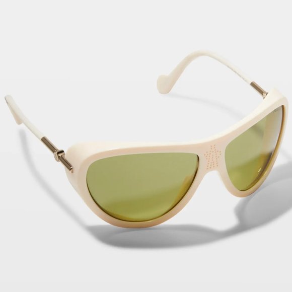 MONCLER LUNETTES Men's ML0128 Polarized Perforated Aviator Sunglasses - Picture 2 of 14